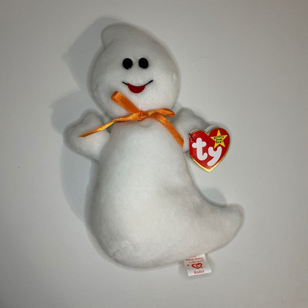 Ty spooky the ghost mislabeled tush tag radar rare tag error pvc pellets